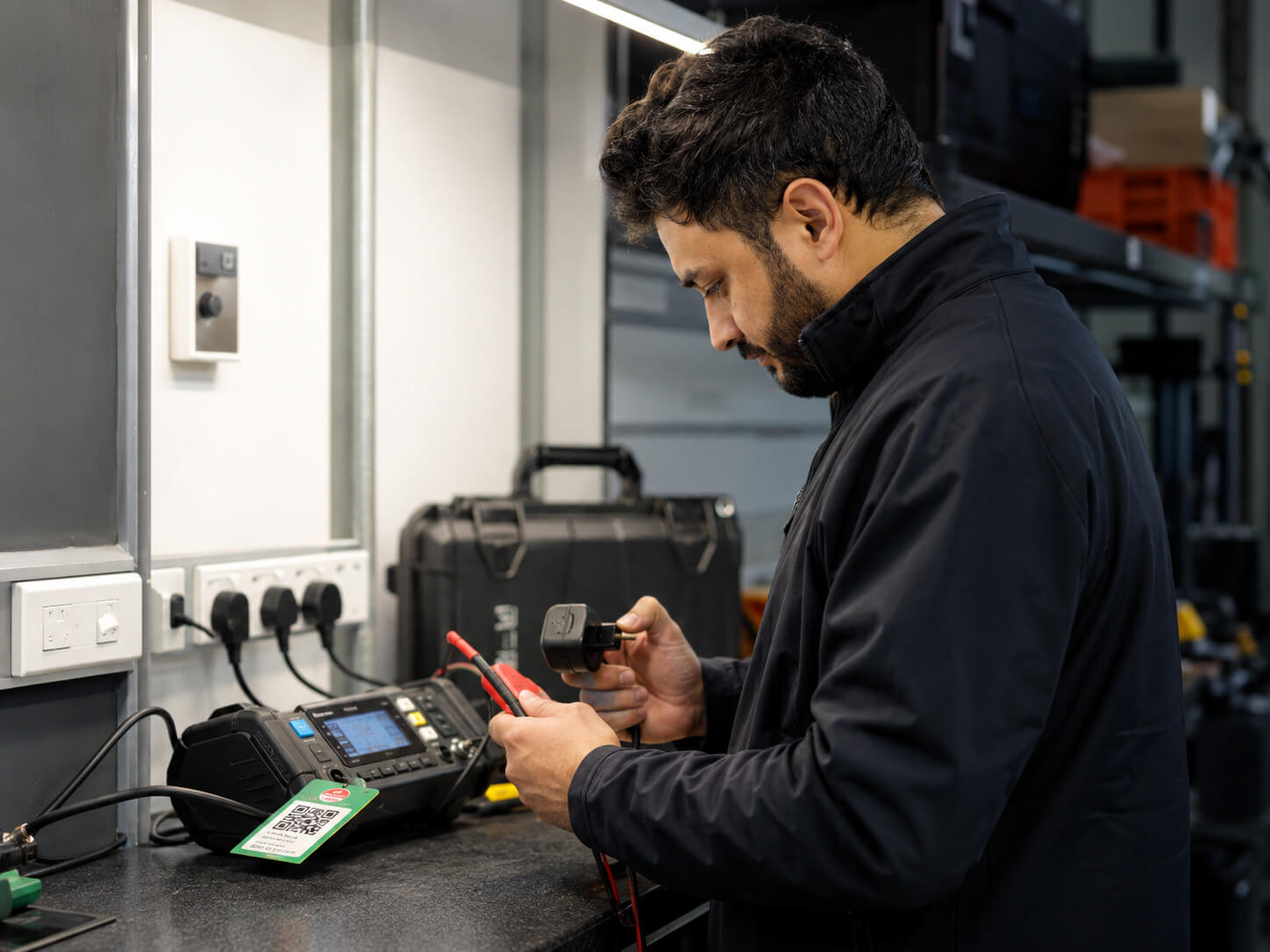 Electrical safety testing service technician
